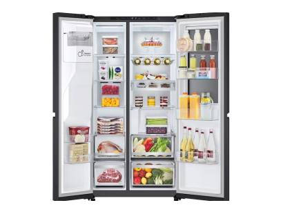 LG InstaView Door In Door American fridge freezer black