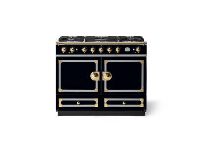 La Cornue CornuFé 110cm Dual Fuel Polished Brass Gloss Black