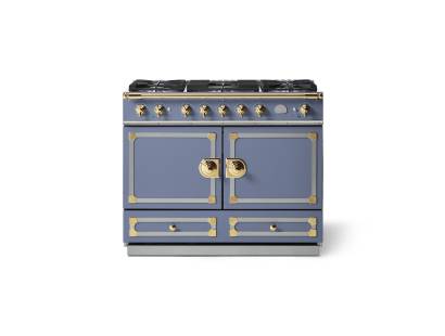 La Cornue CornuFé 110cm Dual Fuel Polished Brass Provence Blue