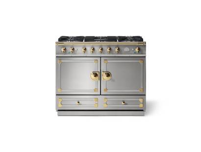 La Cornue CornuFé 110cm Dual Fuel Polished Brass Stainless Steel