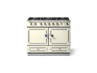 La Cornue CornuFé 110cm Dual Fuel Polished Chrome Blanc