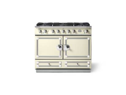 La Cornue CornuFé 110cm Dual Fuel Polished Chrome Ivory