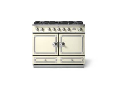 La Cornue CornuFé 110cm Dual Fuel Satin Chrome Blanc