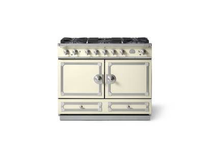 La Cornue CornuFé 110cm Dual Fuel Satin Chrome Ivory