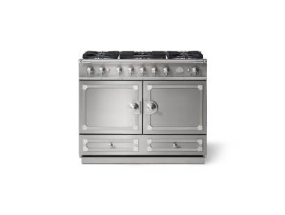 La Cornue CornuFé 110cm Dual Fuel Satin Chrome Stainless Steel