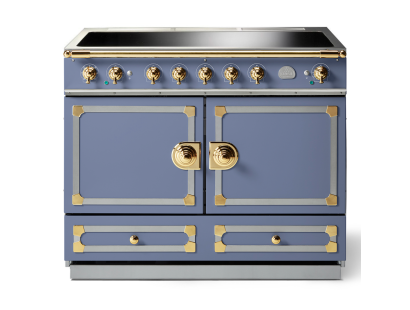 La Cornue CornuFé 110cm Induction Polished Brass Paris Blue