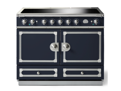 La Cornue CornuFé 110cm Induction Satin Chrome Dark Navy Blue