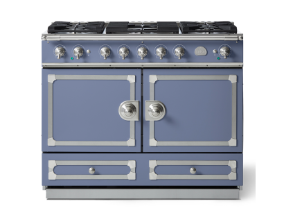 La Cornue CornuFé 110cm Induction Satin Chrome Paris Blue