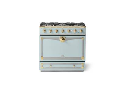 La Cornue CornuFé Albertine 90cm Dual Fuel Polished Brass Roquefort