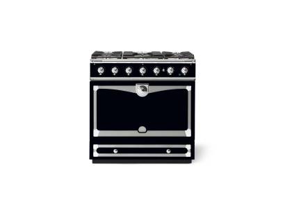 La Cornue CornuFé Albertine 90cm Dual Fuel Polished Chrome Gloss Black