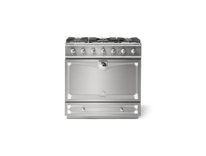 La Cornue CornuFé Albertine 90cm Dual Fuel Polished Chrome Stainless Steel