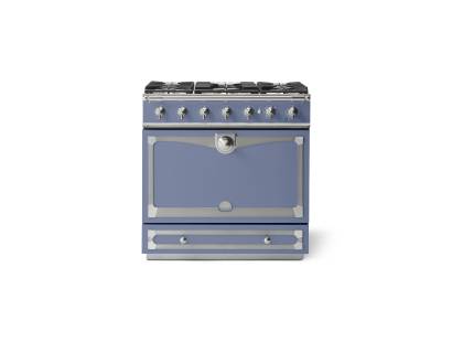 La Cornue CornuFé Albertine 90cm Dual Fuel Satin Chrome Provence Blue