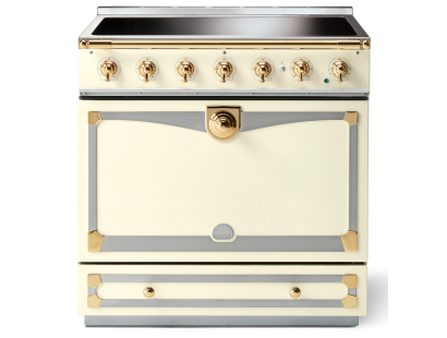 La Cornue CornuFé Albertine 90cm Induction Polished Brass Ivory