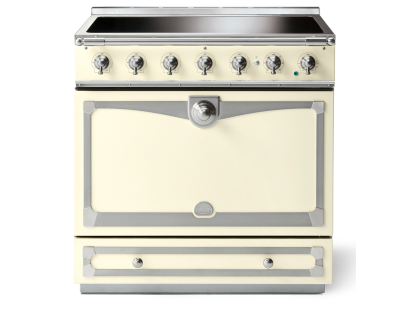 La Cornue CornuFé Albertine 90cm Induction Satin Chrome Ivory