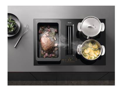 Miele 2 in 1 hob integrated extractor kitchen