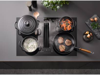 Miele Black Perfection hob integrated extractor