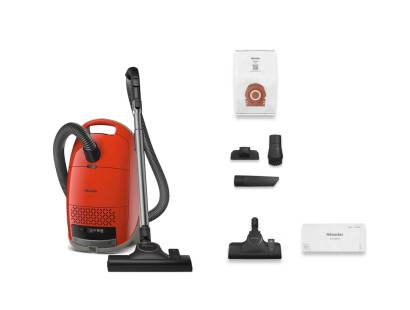 Miele Guard M1 Terra Red vacuum with integrated three-piece accessories