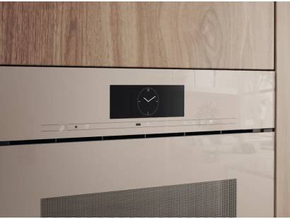 Miele pearl beige premium steam oven modern kitchen setup