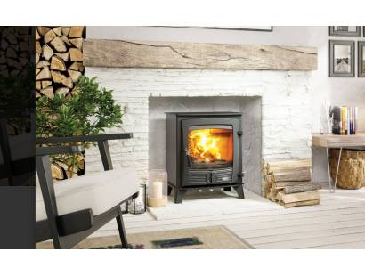 Multi-fuel Druid Boiler Stove with A+ energy rating and external air supply