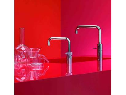 Nordic Square Twin Taps Polished Chrome