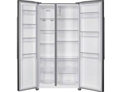 Open view of Indesit INGF6441XP4UK showing spacious fridge and freezer compartments
