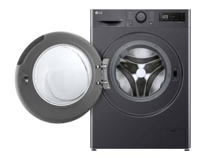 Open view of LG F4Y510GBLN1 drum and control panel