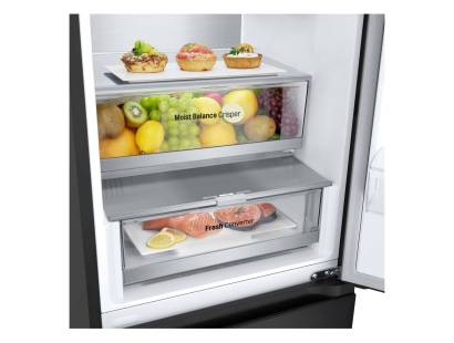 Open view of LG GBV5240CEP showing interior layout and FRESHConverter™ drawer