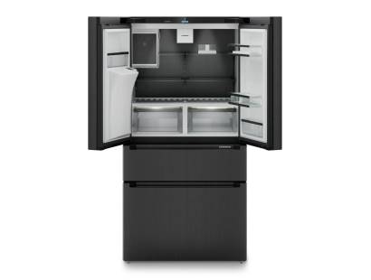 Open view of the Liebherr MBbsdi9528 showing storage capacity in the fridge