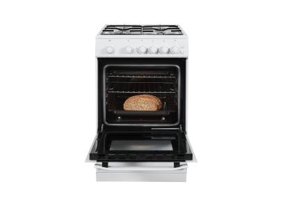 Open view showing 50-litre oven cavity with grill tray