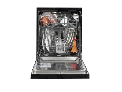 Open view showing interior racks and adjustable top basket