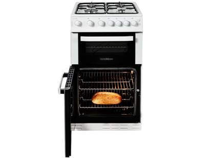 Open view showing main oven and top grill cavity