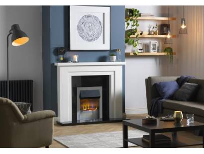Portree Chrome Optiflame 3D Electric Inset Fire