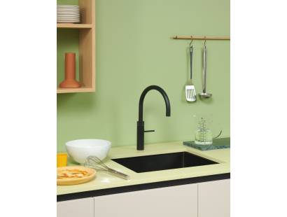 Quooker FNRBLK Fusion Round Tap in Black – 5-in-1 kitchen tap