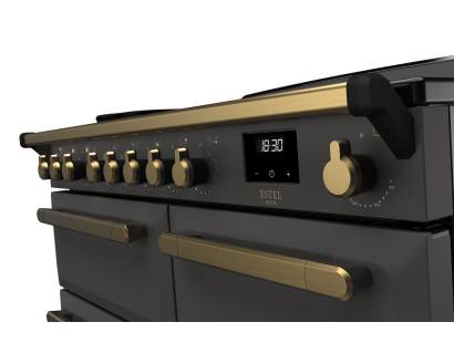 Rangemaster 100cm Estel Deluxe Induction Slate Antique Brass Range Cooker