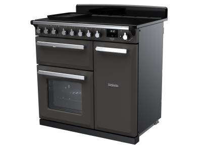 Rangemaster 90cm Estel Deluxe Induction Slate Chrome Range Cooker