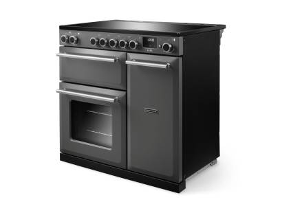 Rangemaster AURA90EIPSLT-BN1 Slate Brushed Nickel Induction Range Cooker