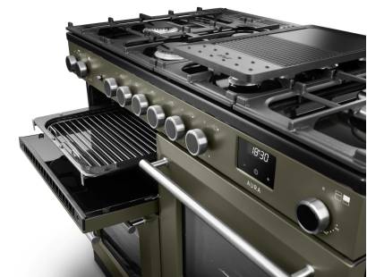 Rangemaster AURAO110DFPRBD-BN1 Dual Fuel Range Cooker Belfast NI Dublin Ireland
