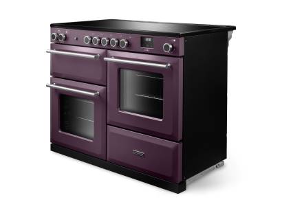 Rangemaster AURAO110EIPPLM-BN1 Plum Brushed Nickel Induction Range Cooker
