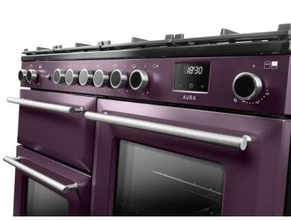 Rangemaster Aura 110 Plum Brushed Nickel Range Cooker Dublin Ireland
