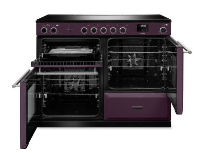 Rangemaster Aura 110 Plum Brushed Nickel Range Cooker Dublin Ireland