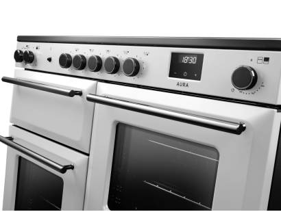 Rangemaster Aura 110 White Five Zone Induction Range Cooker Belfast NI