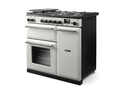 Rangemaster Aura 90 White Onyx Dual Fuel Range Cooker Belfast NI