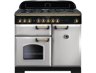 Rangemaster CDL100DFFRPB - 100cm Classic Deluxe Dual Fuel Royal Pearl Brass Range Cooker 114780