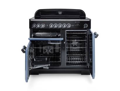 Rangemaster CDL100DFFSBC Dual Fuel Stone Blue Chrome Range Cooker