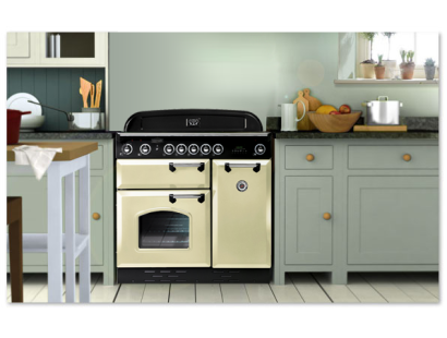 Rangemaster CDL100EICRB Classic Deluxe Induction Cream Brass Range Cooker