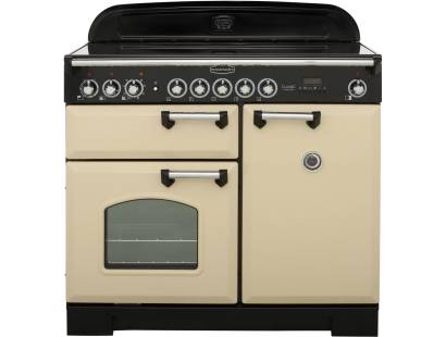 Rangemaster CDL100EICRC - 100cm Classic Deluxe Electric Induction Cream Chrome Range Cooker 95930