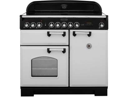 Rangemaster CDL100EIRPC - 100cm Classic Deluxe Electric Induction Royal Pearl Chrome Range Cooker 100640