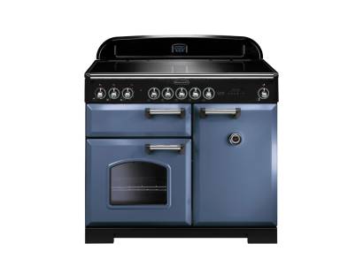 Rangemaster CDL100EISBC - 100cm Classic Deluxe Electric Induction Stone Blue Chrome Range Cooker 127460