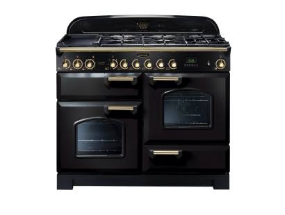 Rangemaster CDL110DFFBLB - 110cm Classic Deluxe Dual Fuel Black Brass Range Cooker 79800