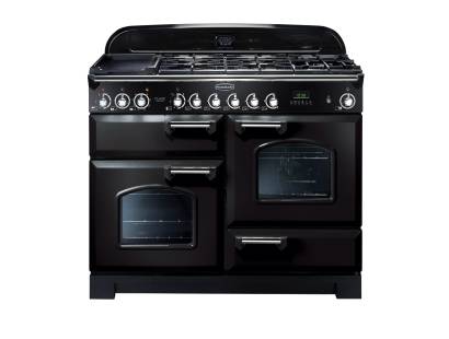 Rangemaster CDL110DFFBLC - 110cm Classic Deluxe Dual Fuel Black Chrome Range Cooker 79780